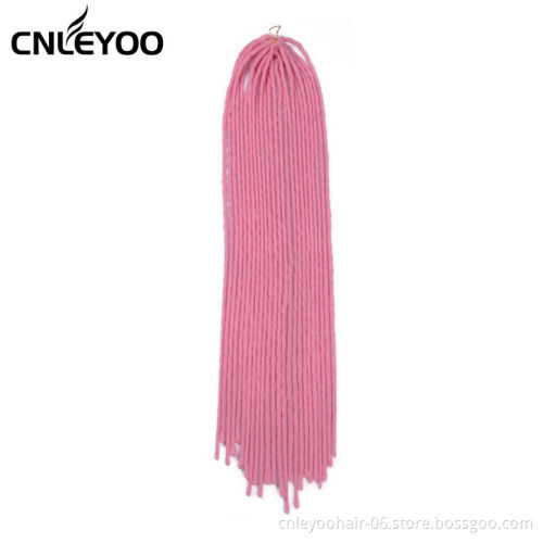 20 Inch Lock Braids Crochet Braids 24 Roots Handmade Long Dread Lock Braids Hair Extension For Women